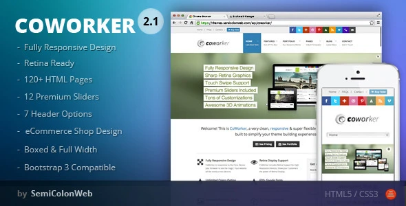 CoWorker – Responsive Multipurpose Template